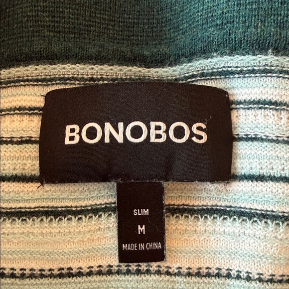 Bonobos Green and White Striped Polo - Picture 2 of 4
